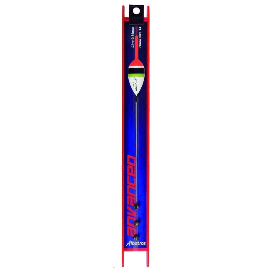 Advanced Tuig Pluto witvis tuigje met balsa dobber, haakmaat 14 en 0,14 mm lijn