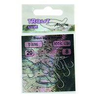 Trout Style Ring vishaak maat 6, 8, 10 of 12 | nikkel forelhaak