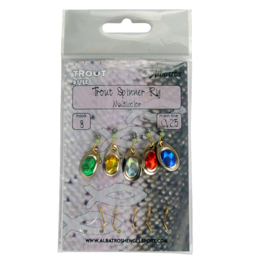 Trout Spinner Rig 0.25 mm haakmaat 5 voor forelvissen