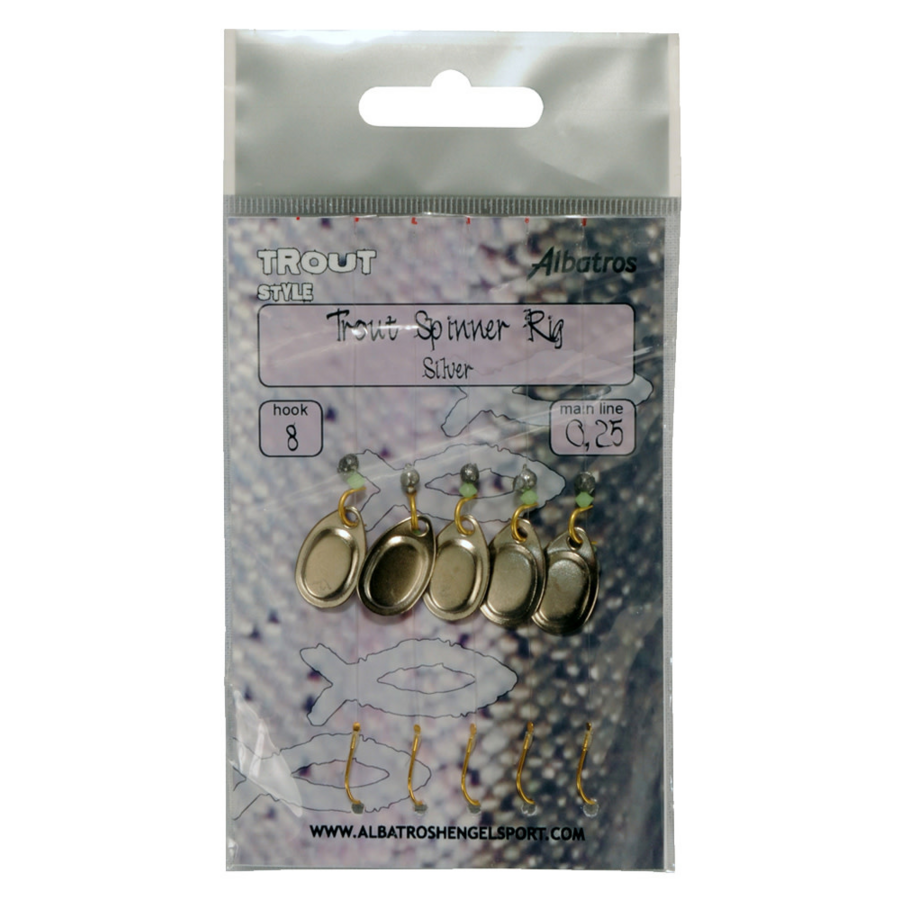 Trout Spinner Rig 0.25 mm haakmaat 5 voor forelvissen