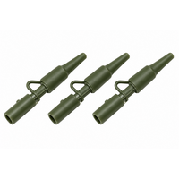 HQ leadclips met tailrubbers olive green medium voor veilige karpermontage