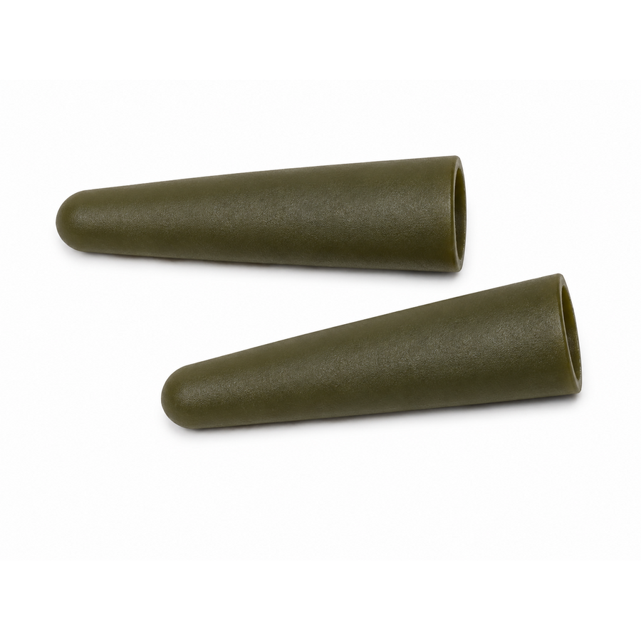 Conische tailrubbers Olive Green voor lead clips en karper loodsystemen