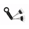 Threaded Black Rubber Stops Medium Zwart