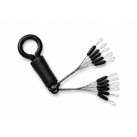 Threaded Black Rubber Stops Medium Zwart voor snowman rigs en penvissen