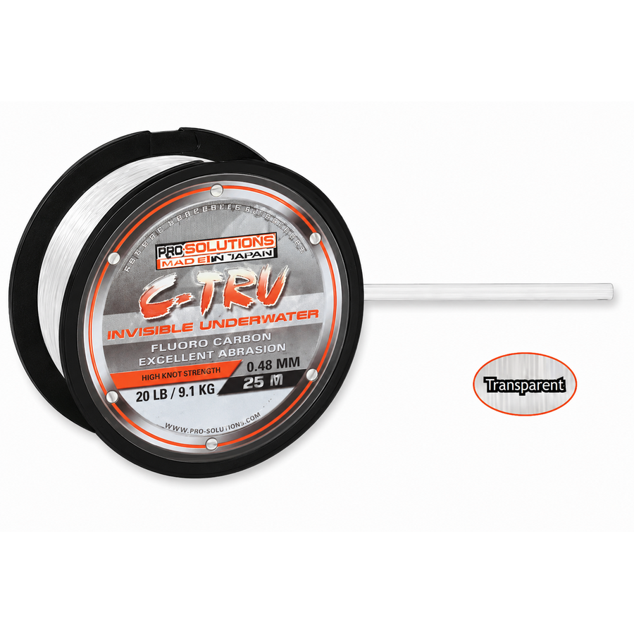 Fluorocarbon onderlijnmateriaal transparant voor stiff rigs, combirigs en leaders