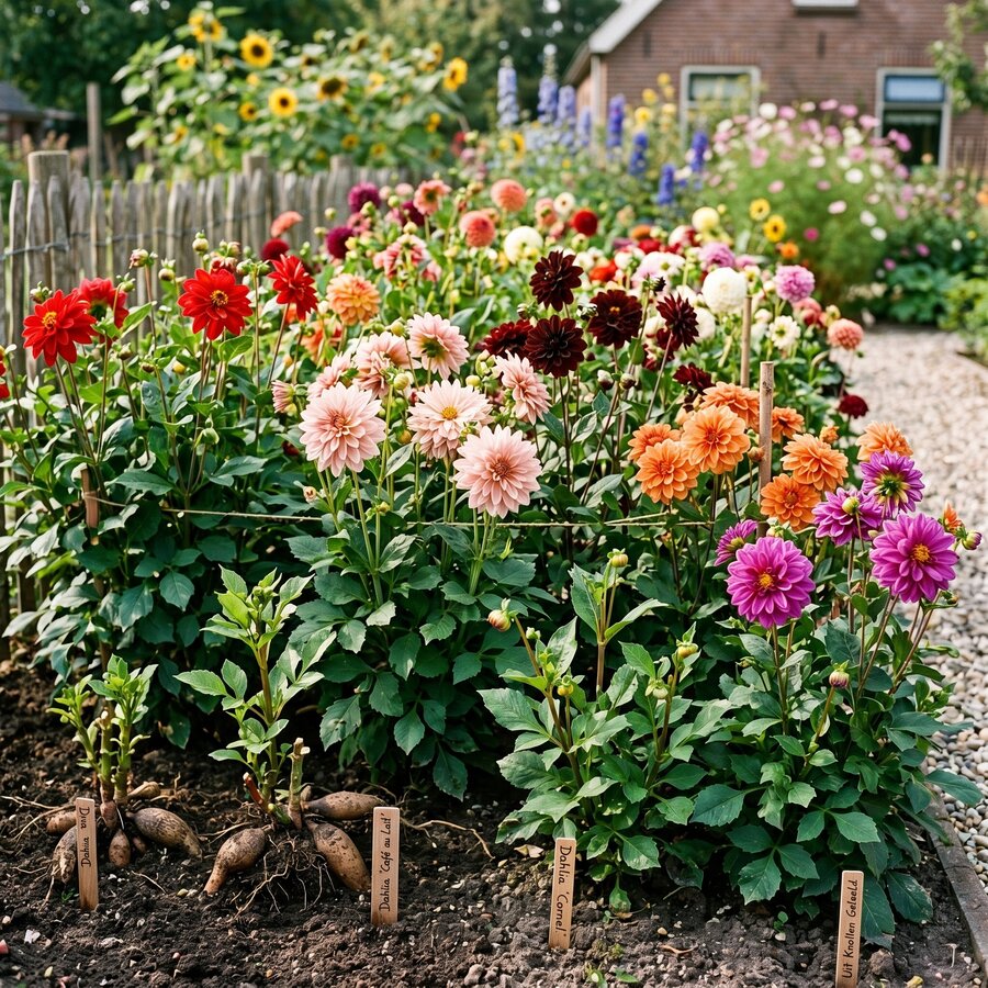 Dahlia knollen mix diverse kleuren | Losse knol | Verkoop per stuk | Voor tuin, border en terras