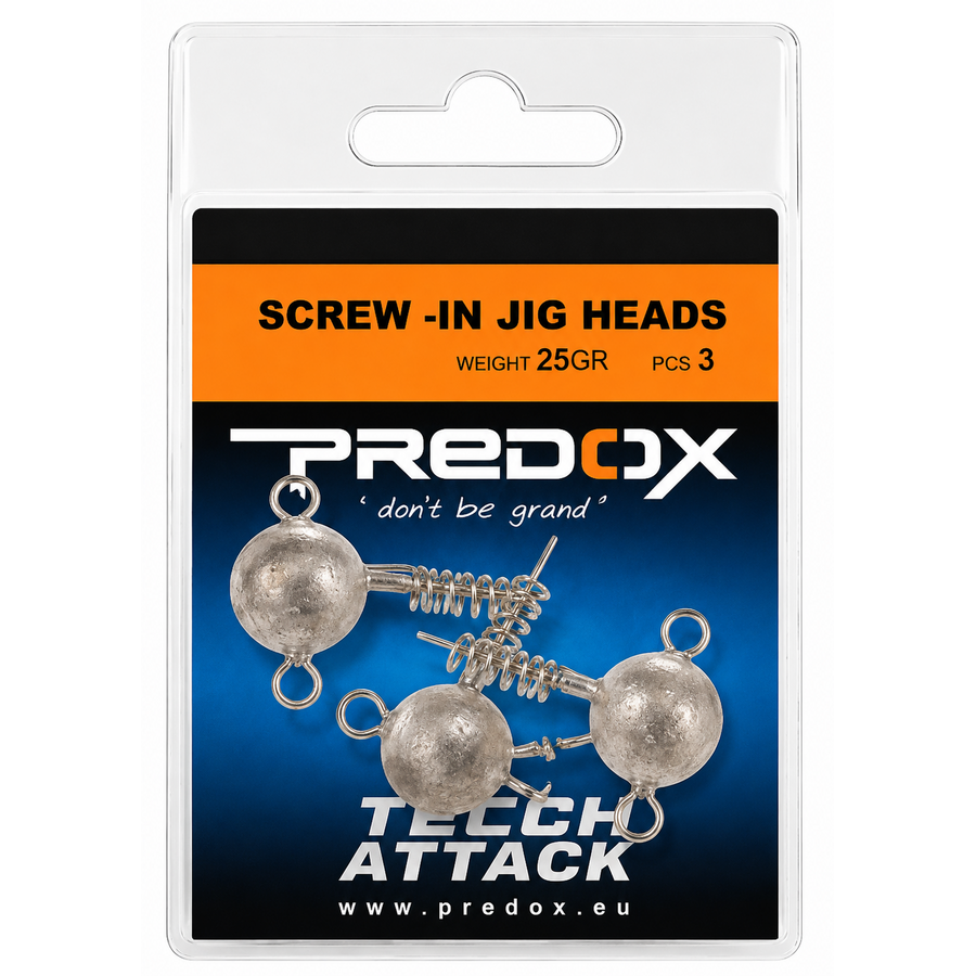 Screw-In Jig Head natural schroefloodkop voor softbaits en stinger montage