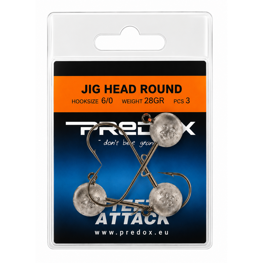 Ronde jigkoppen 18 g natural voor shads en softbaits | 3 stuks