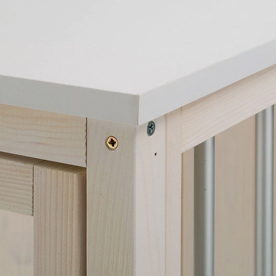 Houten hondenbench Dog Fort wit voor kleine en middelgrote honden