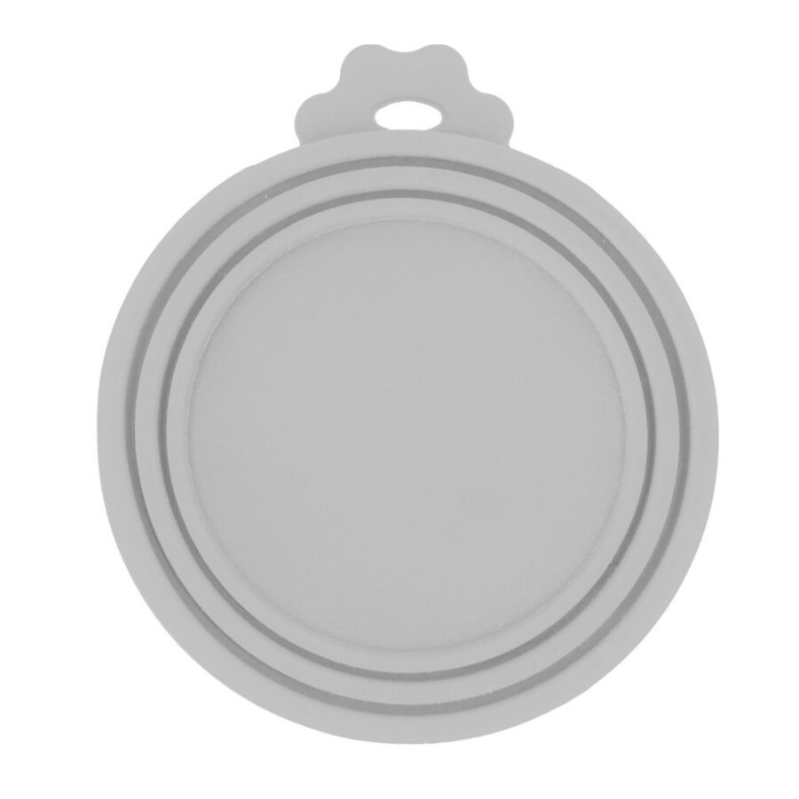 Silicone blikdeksel grijs Ø9 cm voor natvoerblikken