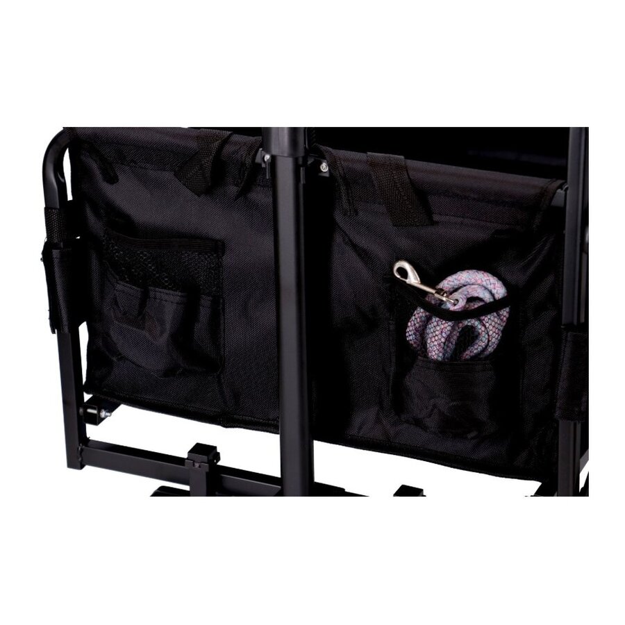 Opvouwbare bolderkar met zitfunctie | zwart | voor hond en bagage