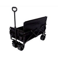 Opvouwbare bolderkar met zitfunctie | zwart | voor hond en bagage