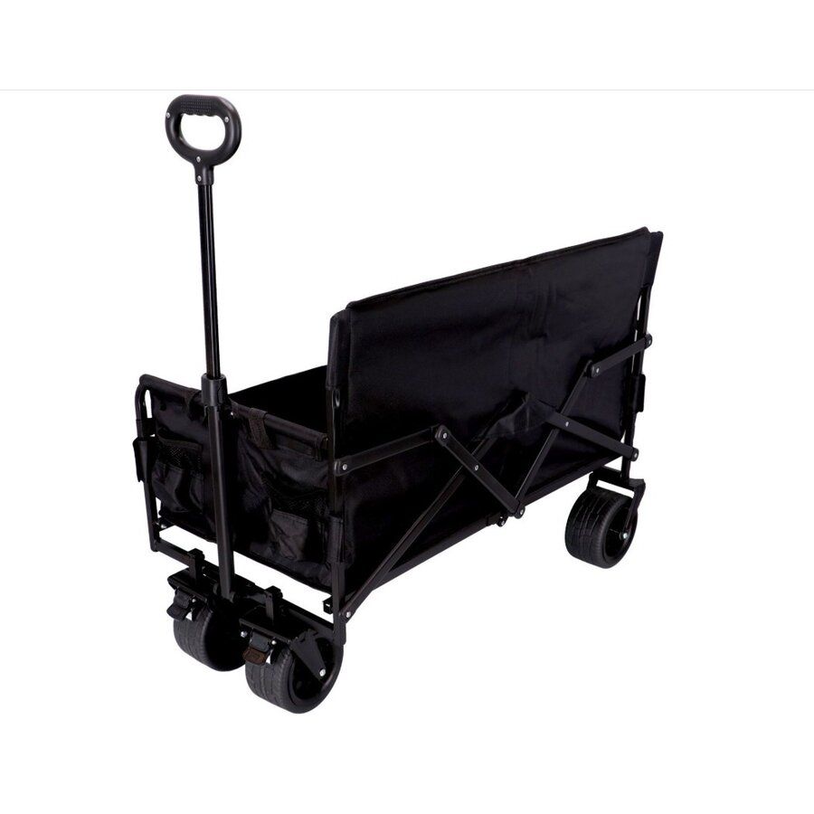 Opvouwbare bolderkar met zitfunctie | zwart | voor hond en bagage