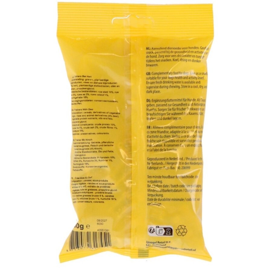 Trainer met hert 200 gram | kleine beloningssnoepjes voor hondentraining