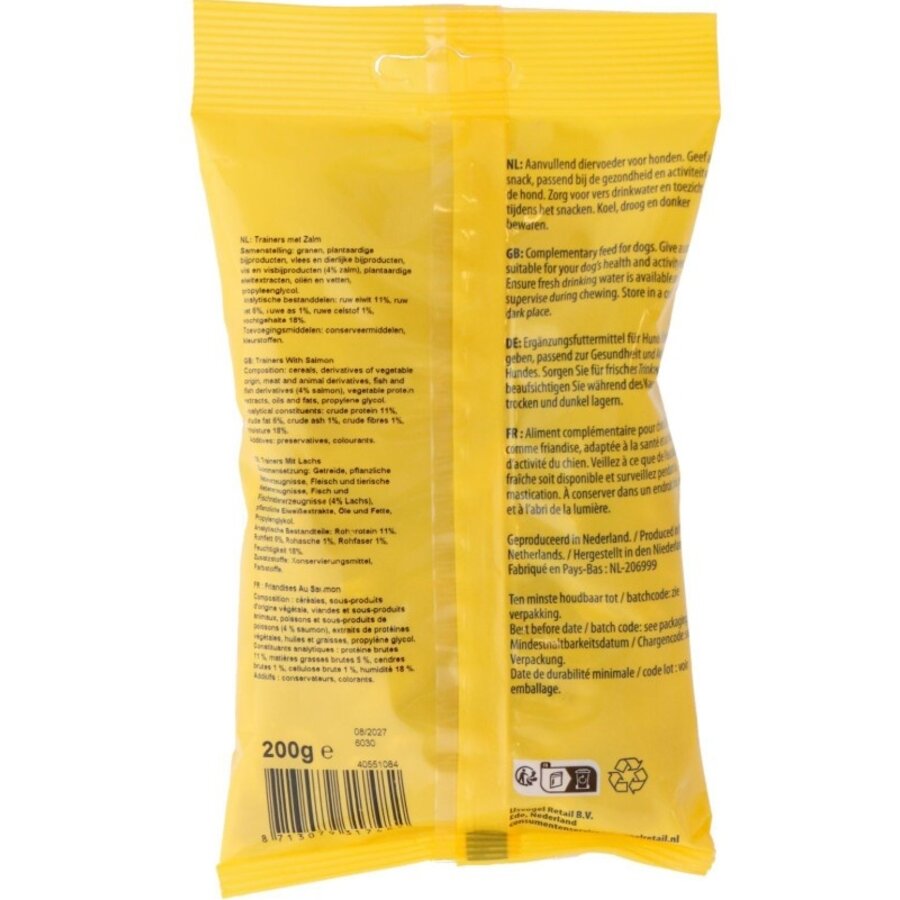 Zachte hondentrainers met zalm 200 g voor training en beloning