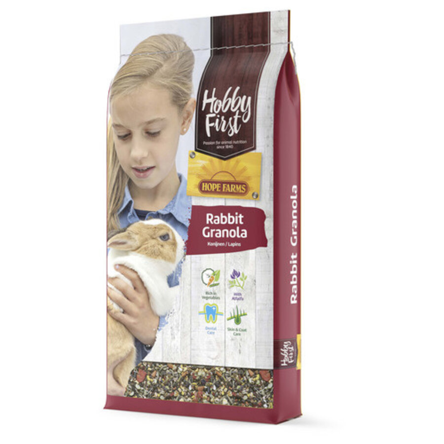 Rabbit Granola konijnenvoer met groenten en alfalfa 800 g, 2 kg en 10 kg