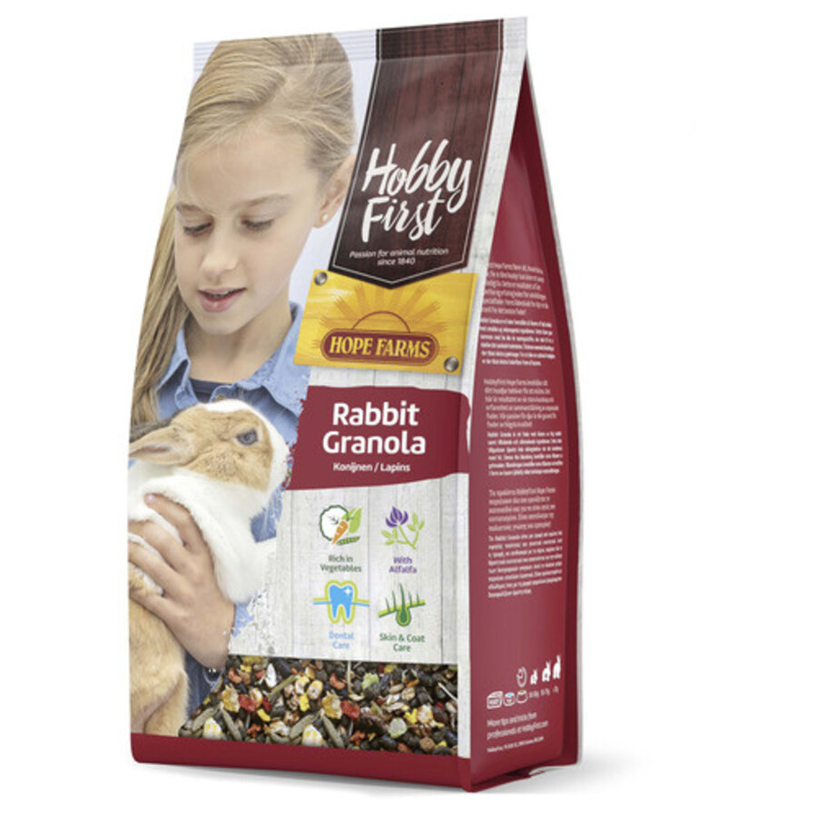 Rabbit Granola konijnenvoer met groenten en alfalfa 800 g, 2 kg en 10 kg