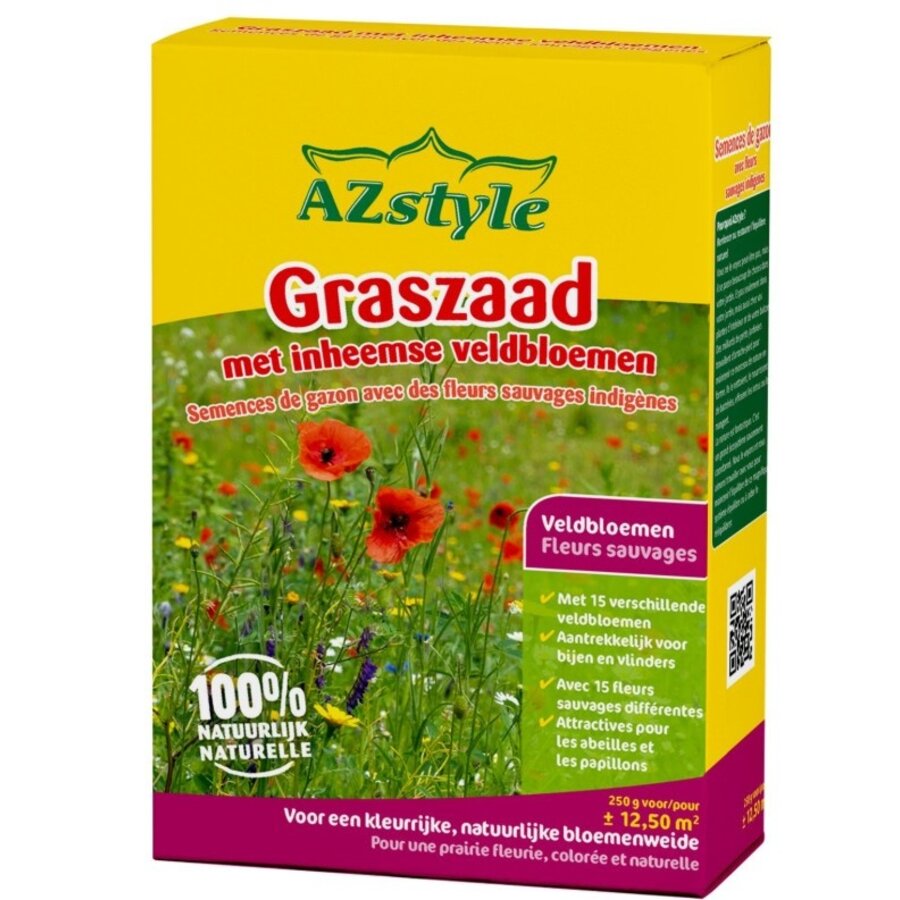 Graszaad met 30 verschillende veldbloemen