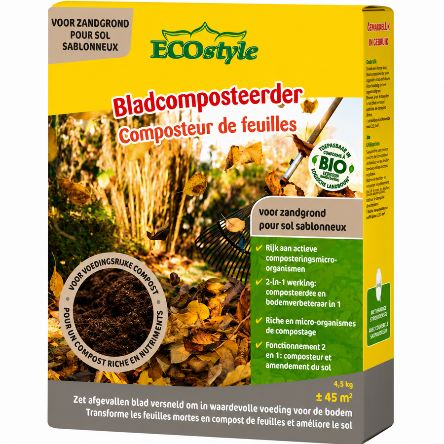 Bladcomposteerder voor zandgrond 4,5 kg voor 45 m²