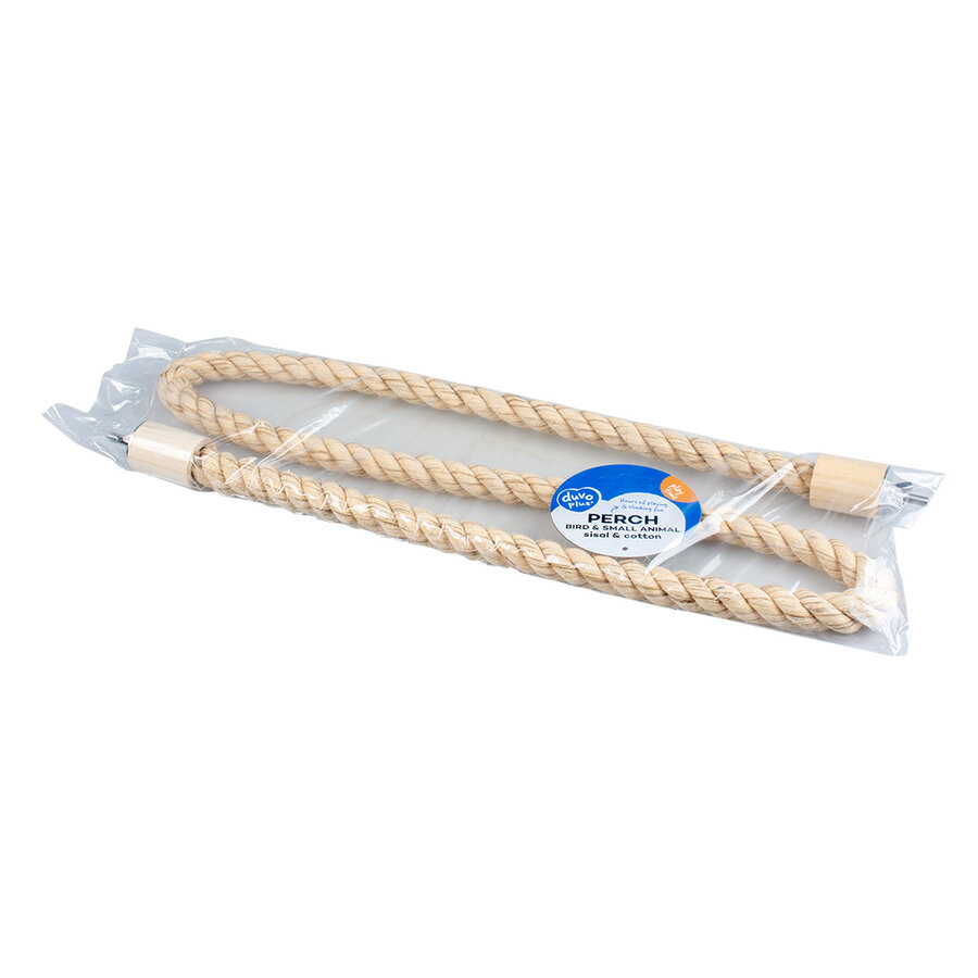 Zitstok katoen & sisal beige voor vogels en knaagdieren