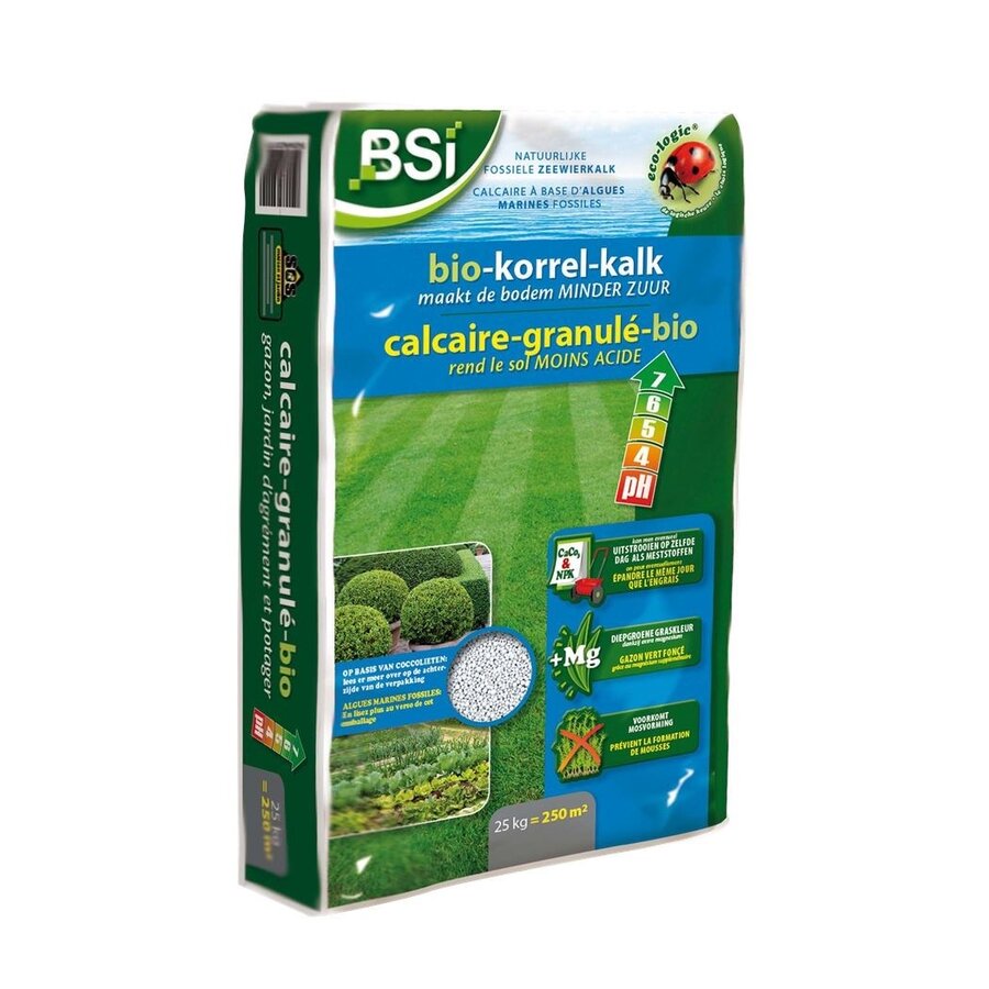 Bio Korrel Kalk MgO 25 kg voor 250 m² gazon, buxus en moestuin