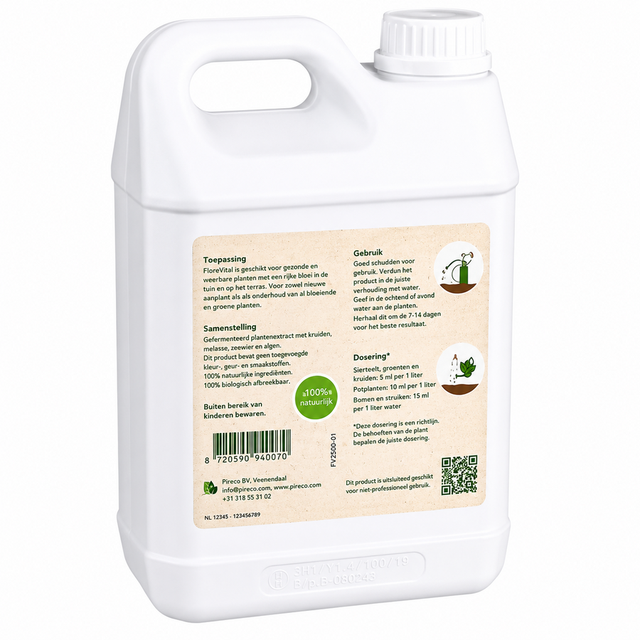 FloreVital geconcentreerde plantversterker voor bloeiende planten 500 ml en 2,5 liter