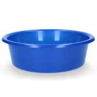 Ronde voer- en drinkbak 6 liter blauw voor paard en vee