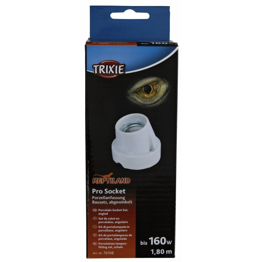 Keramische E27 fitting Pro Socket gebogen voor terrariumlampen tot 160W
