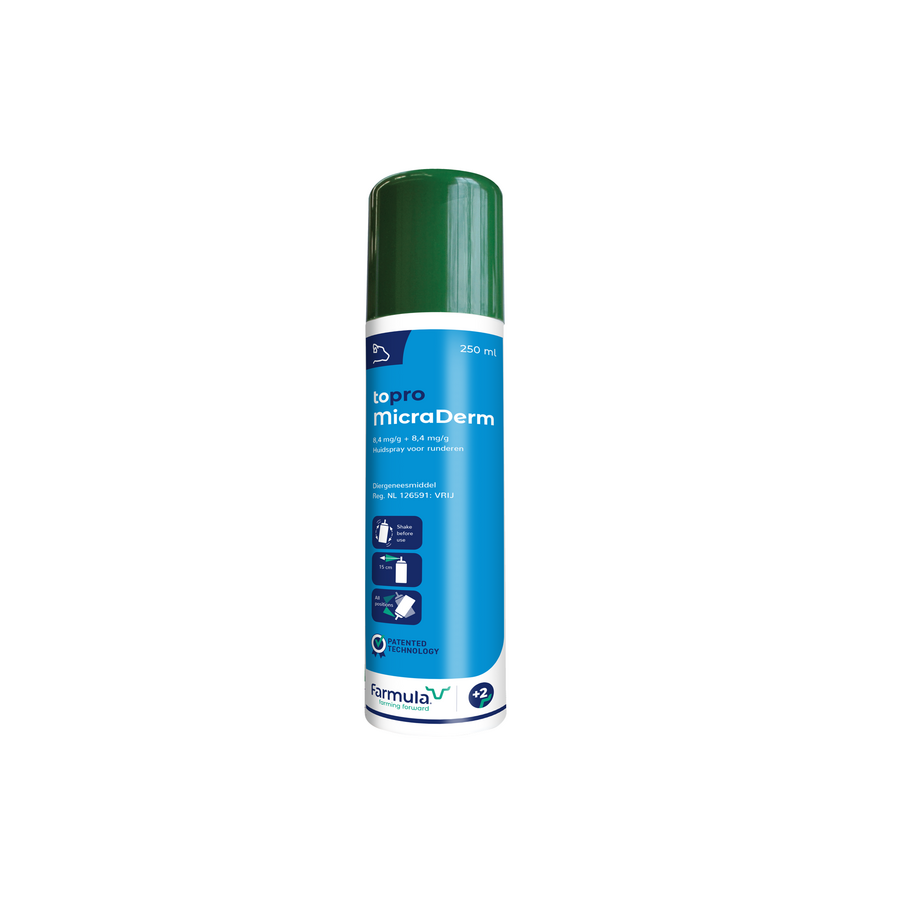 MicraDerm huidspray voor Mortellaro bij runderen