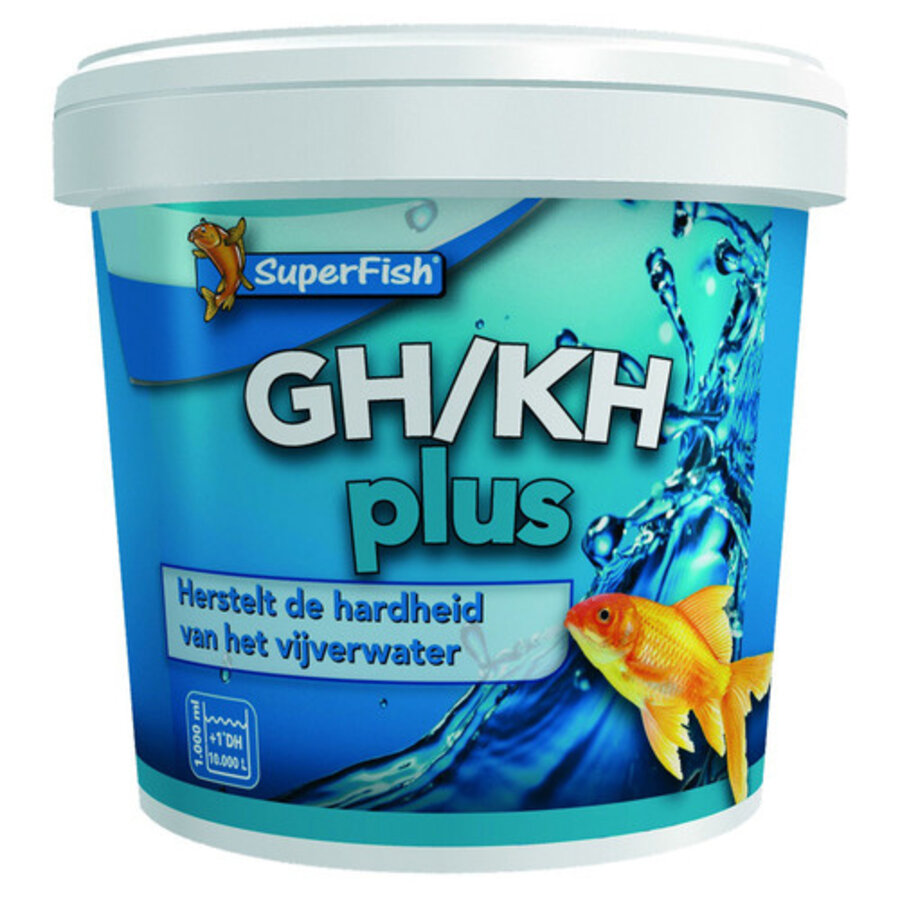 GH-KH+ waterhardheidverhoger 1000 ml voor 7000 liter vijverwater