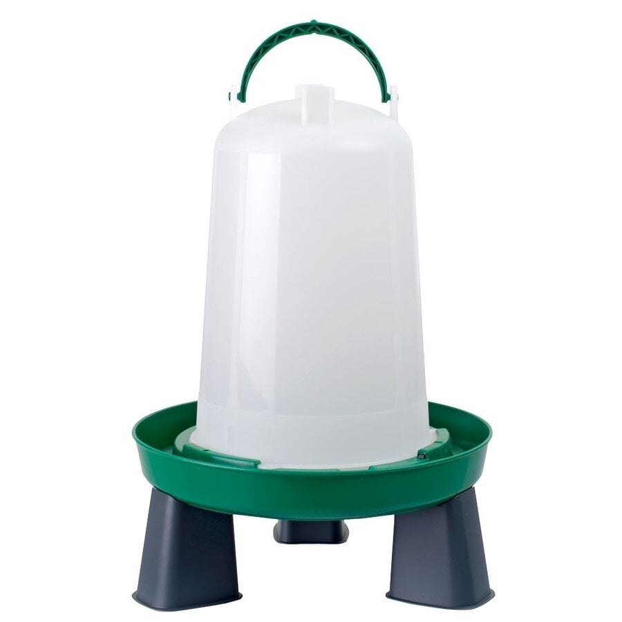 Drinktoren groen met pootjes 3 liter voor kippen en pluimvee