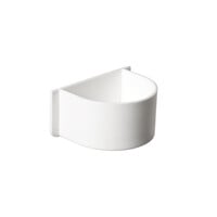 Witte papegaaienpot met bevestigingsstrip