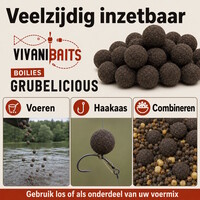 Grubelicious zinkende insectenboilies voor karper