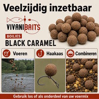 Black Caramel boilies voor karper
