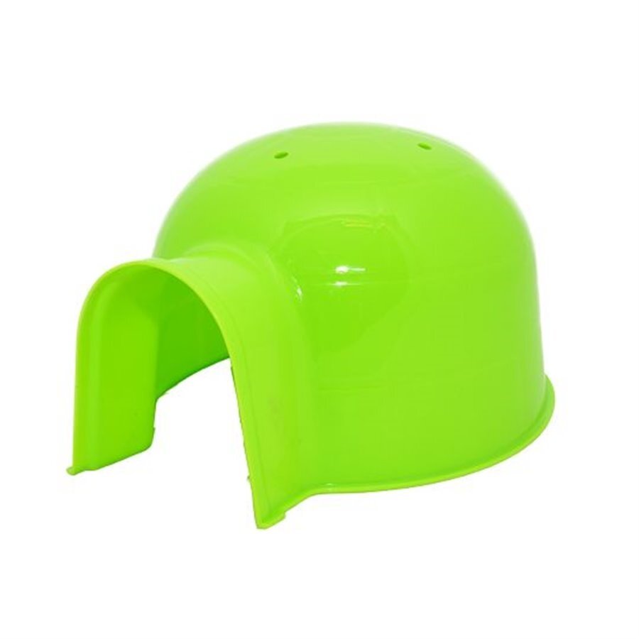 Kunststof iglo voor kleine knaagdieren 16 cm groen