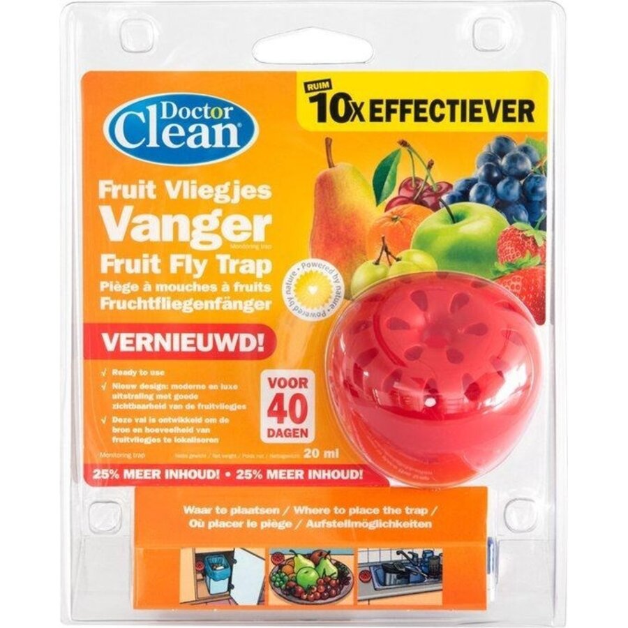 Fruitvliegjesvanger met lokvloeistof 20 ml voor 30 dagen