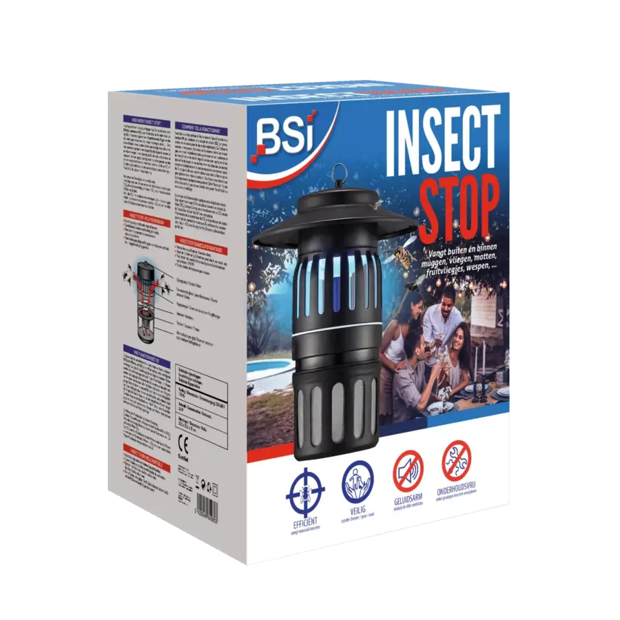 Elektrische insectenval met UV-A licht en ventilator | bereik 60 m²