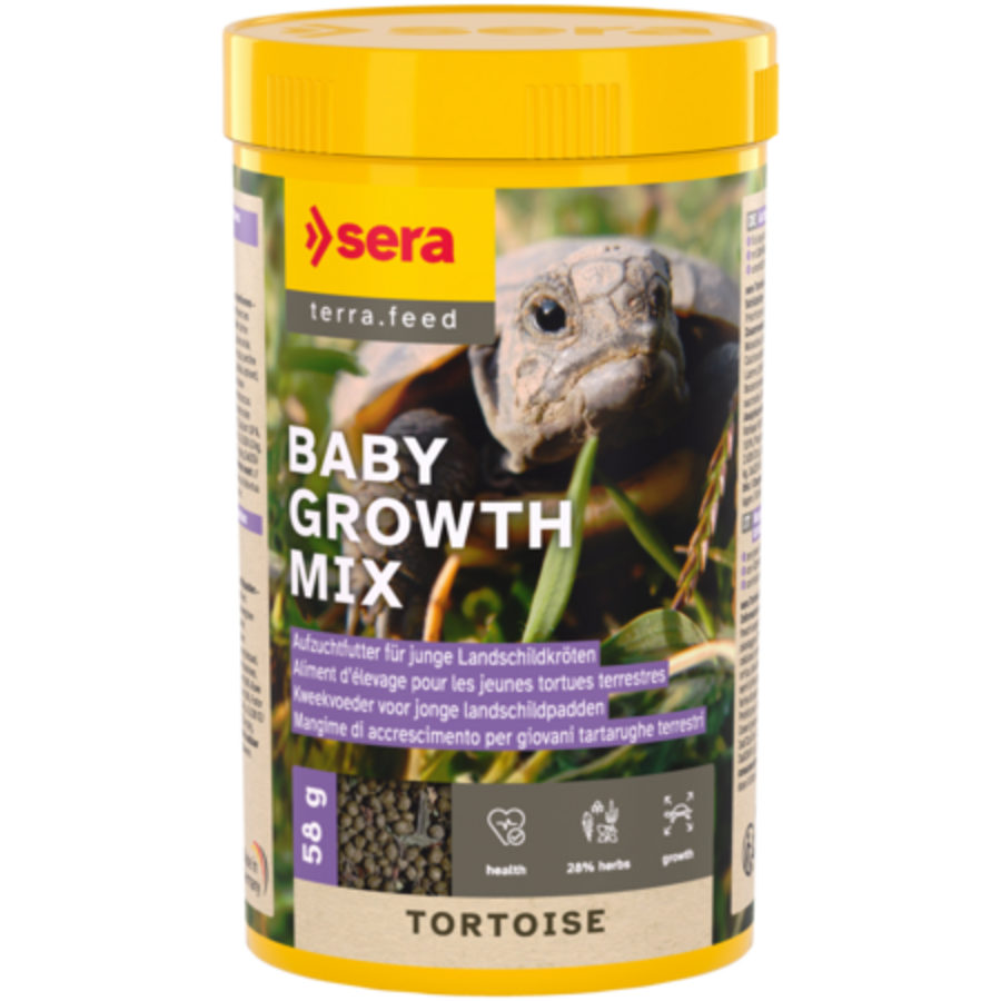 Tortoise Baby Growth Mix kruidenvoer voor jonge landschildpadden 250 ml | 58 gram