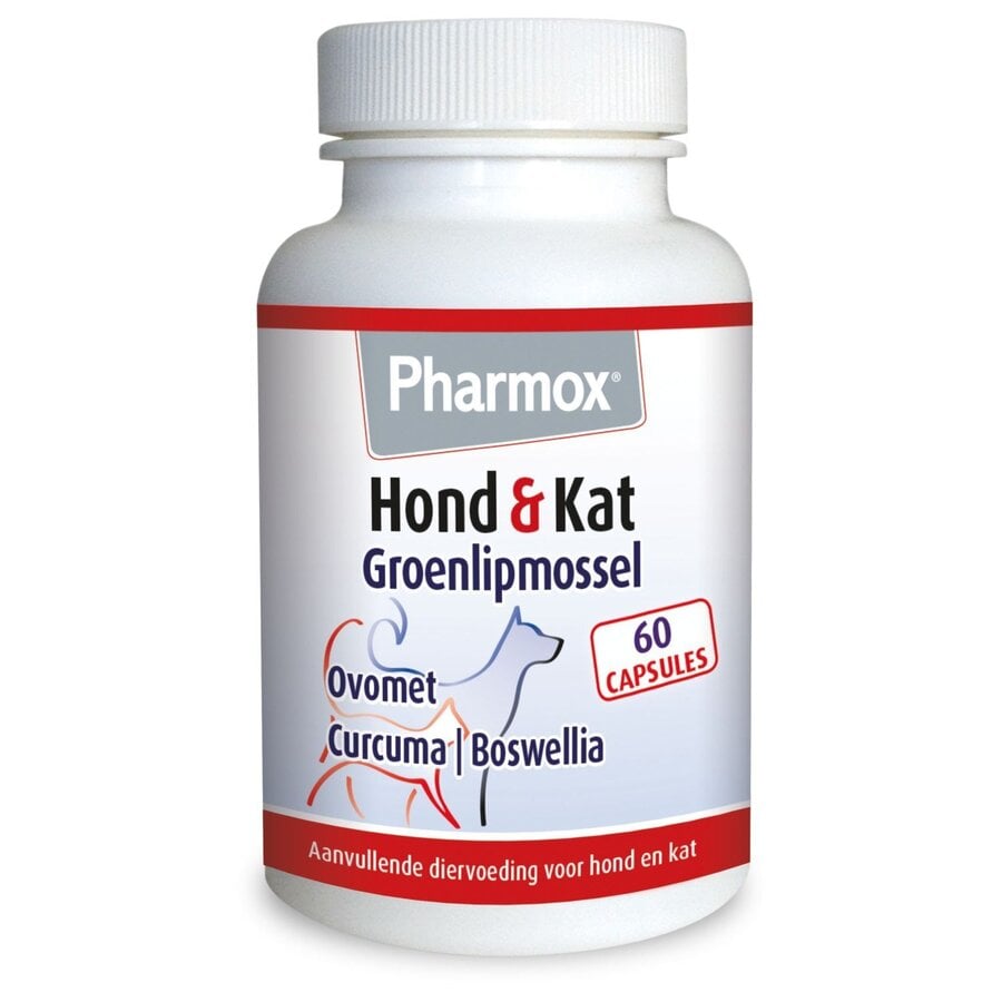 Groenlipmossel met curcuma voor soepele gewrichten hond en kat | 60 capsules
