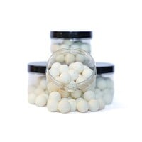 Witte vanille pop-ups 15 mm in hersluitbare pot