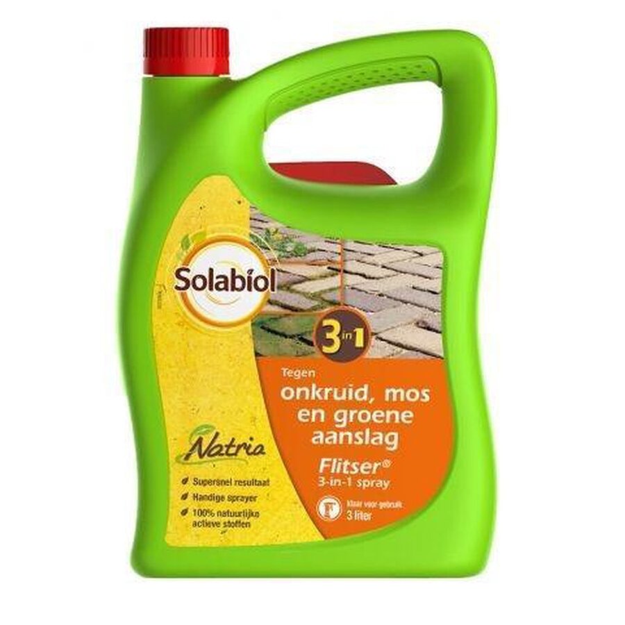 Flitser 3-in-1 spray tegen onkruid, mos en groene aanslag 3 liter