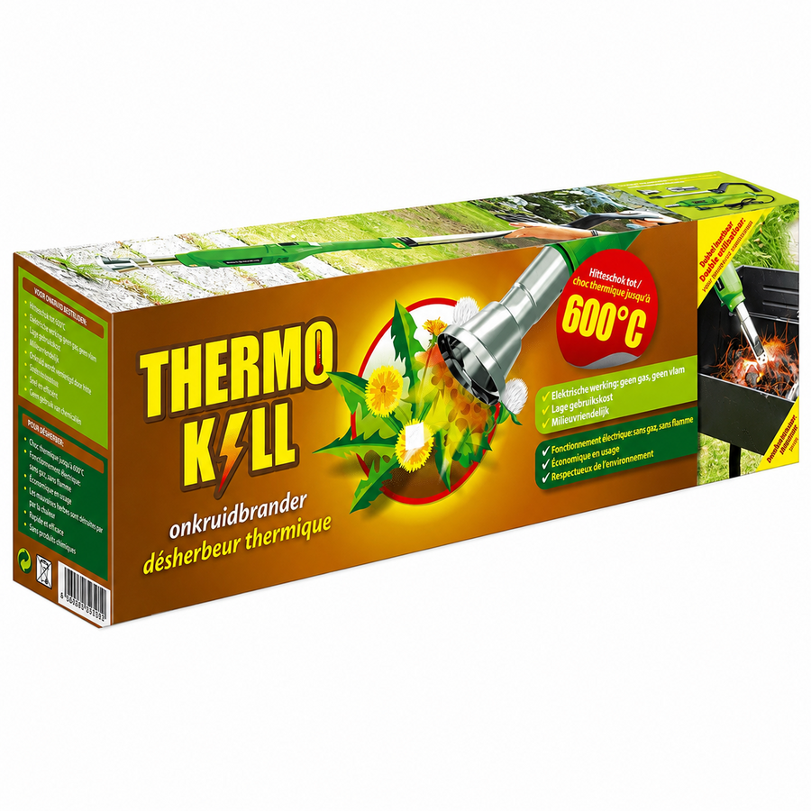 Elektrische onkruidbrander 2000 W tot 600 °C met barbequeopzetstuk