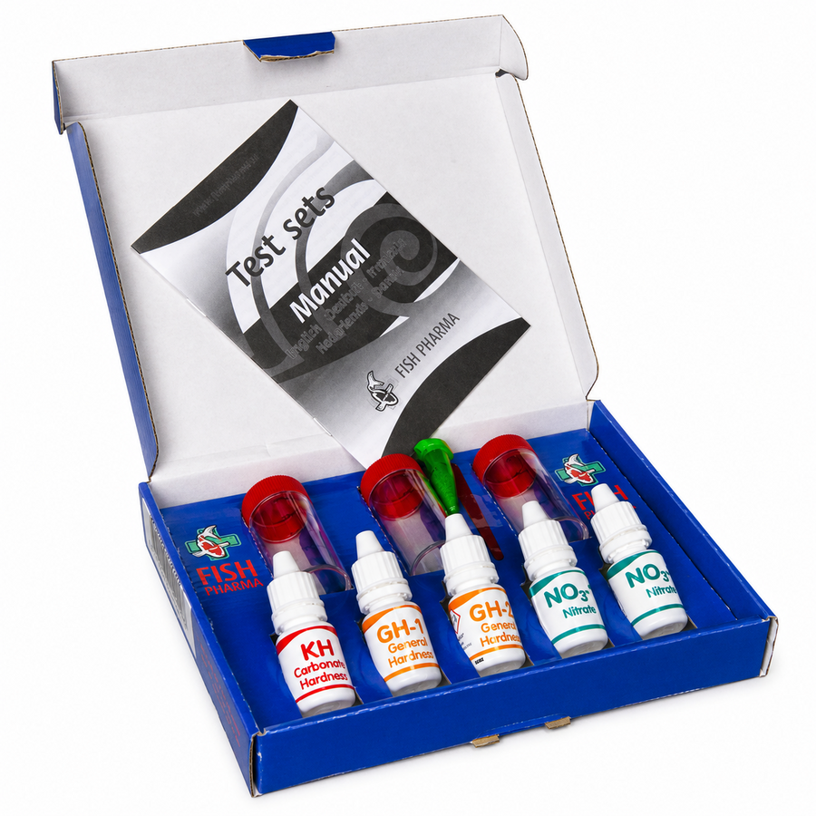 Testset voor KH GH en NO3 | tot 100 vijverwatertests