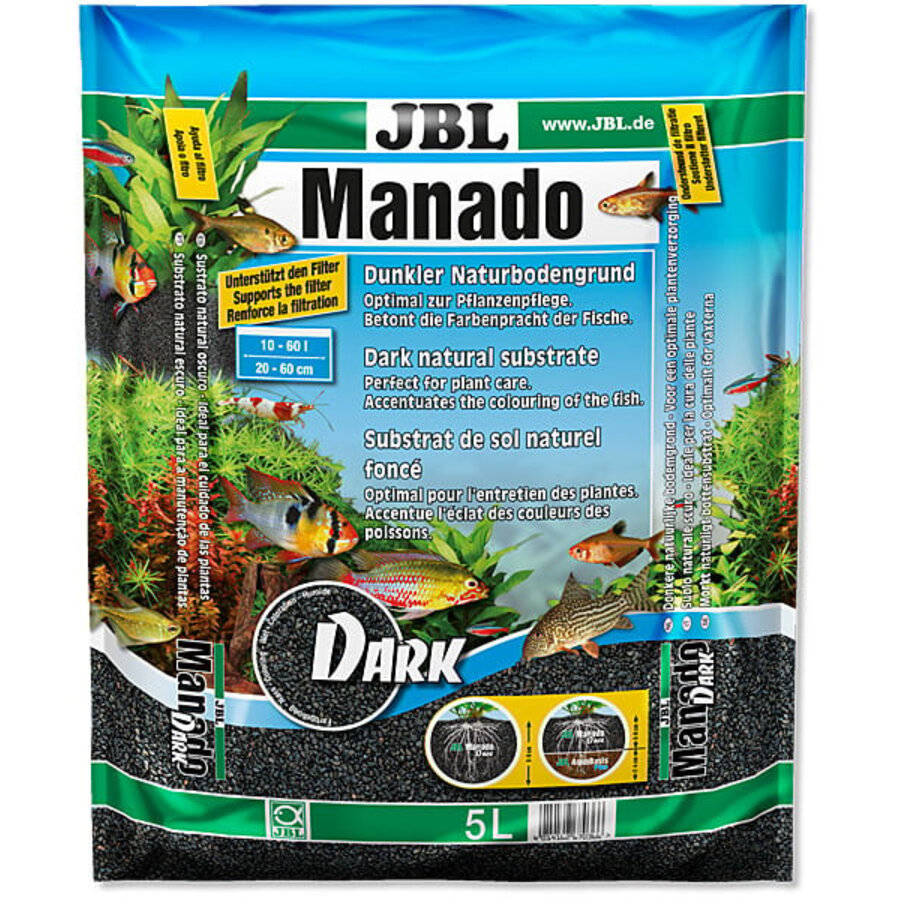 Donkere aquarium bodemgrond voor planten