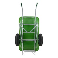 Kruiwagen F&S 350 Liter Groen Met 2 Luchtwielen