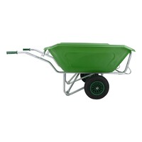 Kruiwagen F&S 350 Liter Groen Met 2 Luchtwielen