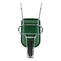 Kruiwagen 100 liter met groene kunststof bak, verzinkt onderstel en luchtband