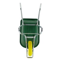 Kruiwagen 100 liter met kunststof bak, verzinkt onderstel en geel anti-lek wiel