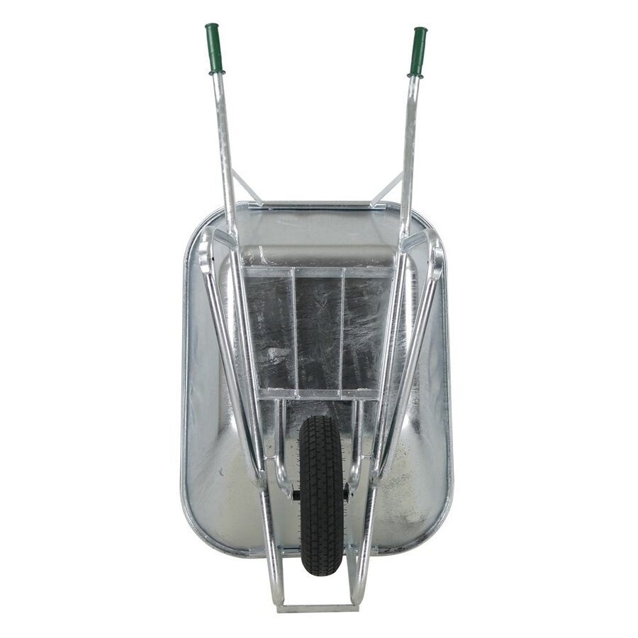 Kruiwagen 230 liter met verzinkte stalen bak en 4-ply luchtband