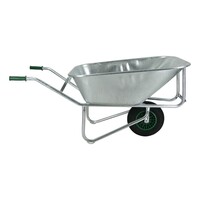 Kruiwagen 230 liter met verzinkte stalen bak en 4-ply luchtband